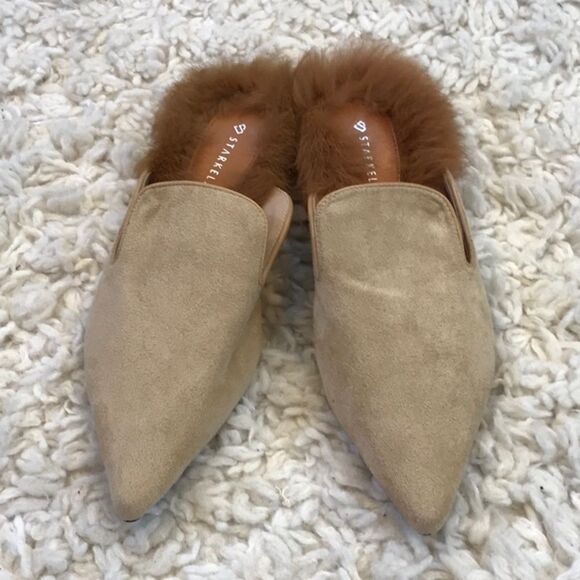 Starkela Suede and Fur Mules - Picture 2 of 5